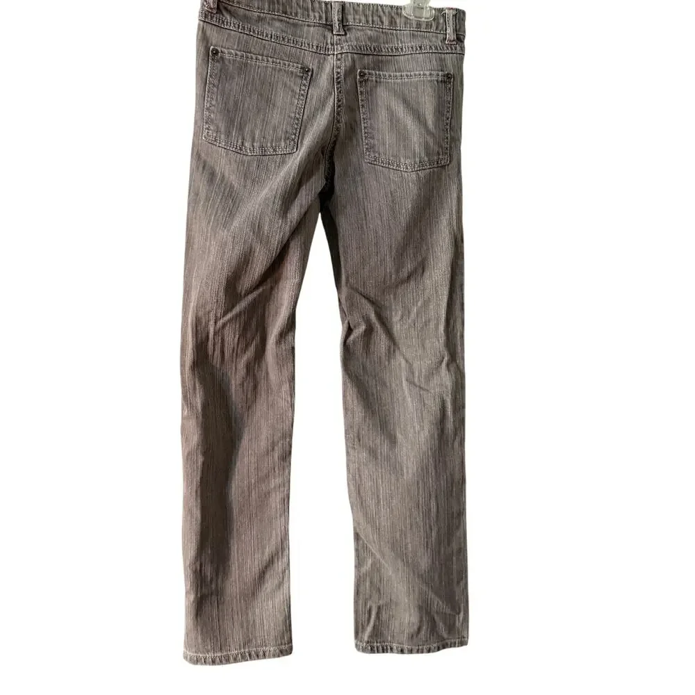 Gymboree Gray Girls Jeans with Pink‎ Bows Size 12
